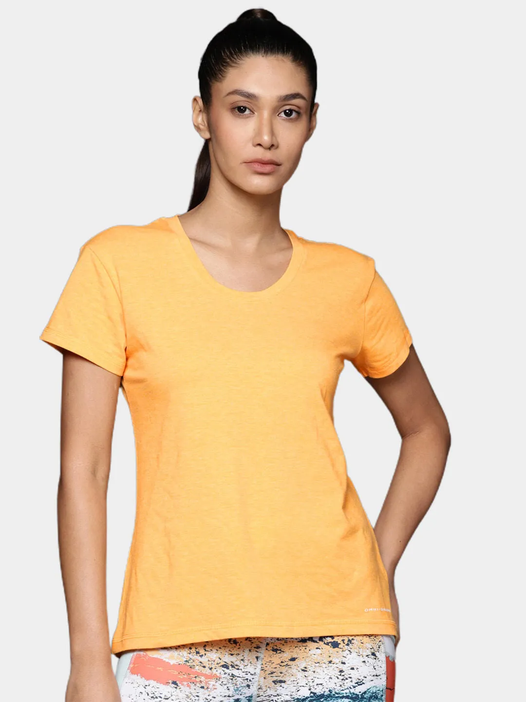 Columbia Women Yellow Omni-Wick Sun Trek Tshirt