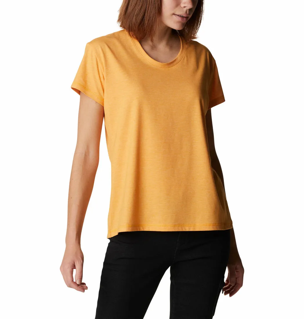 Columbia Women Yellow Omni-Wick Sun Trek Tshirt