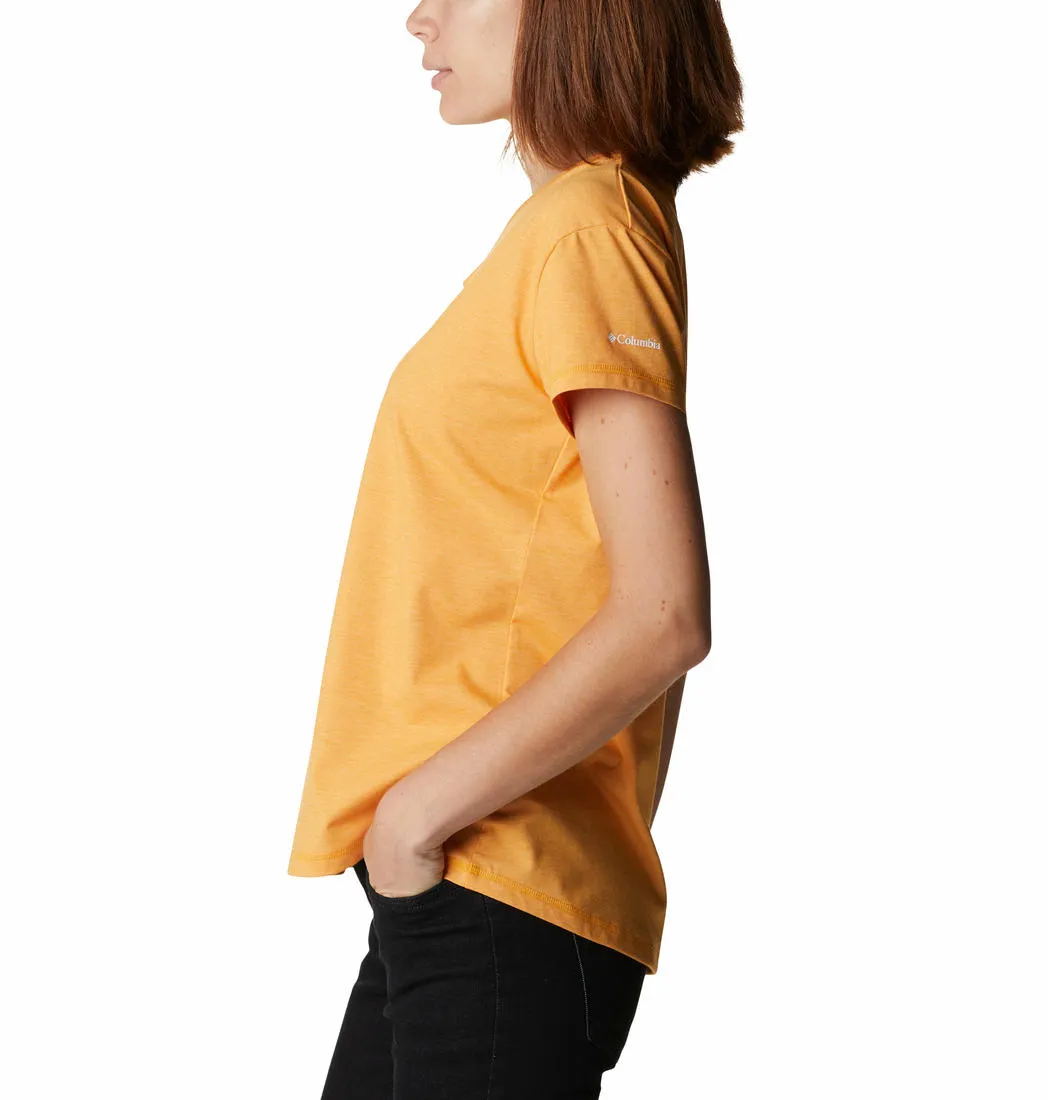 Columbia Women Yellow Omni-Wick Sun Trek Tshirt