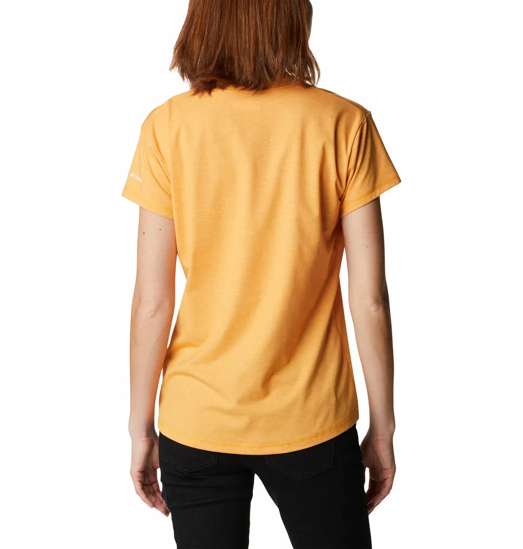 Columbia Women Yellow Omni-Wick Sun Trek Tshirt