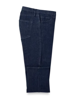 Denim Five Pocket Pants - Dark Blue