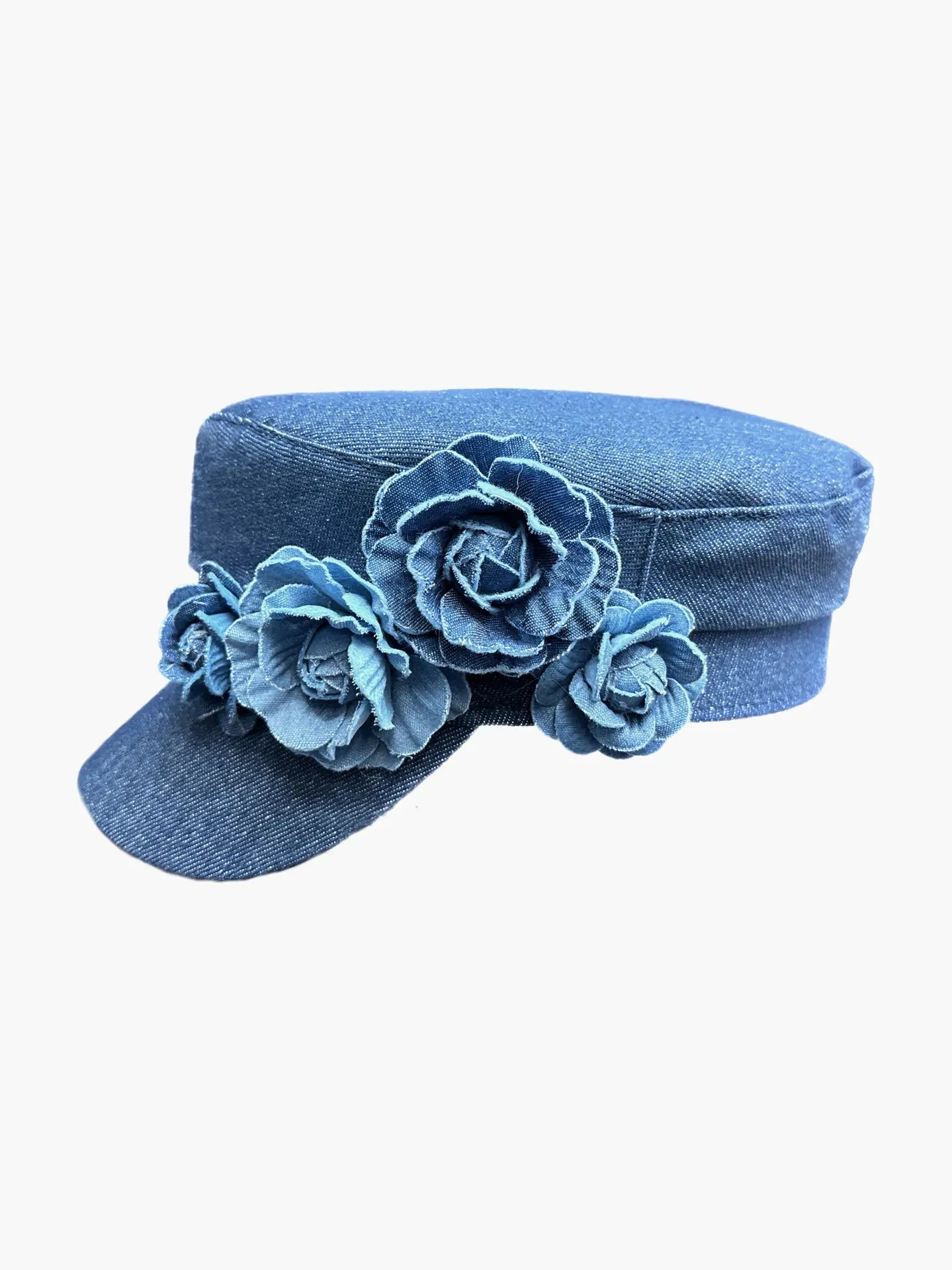 Denim Flat Top Three-dimensional Flower Anna Kay Co