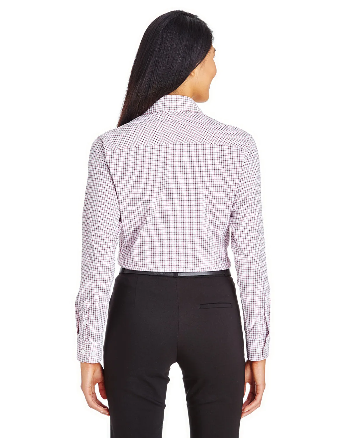 Devon & Jones CrownLux Performance Ladies Micro Windowpane Shirt