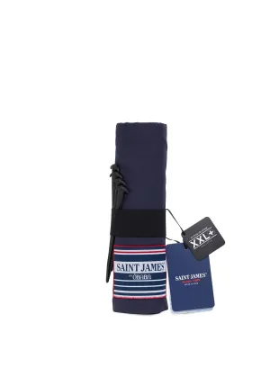 Drap de plage XXL  en voile de coton lger - SAINT JAMES x BABA (Marine)