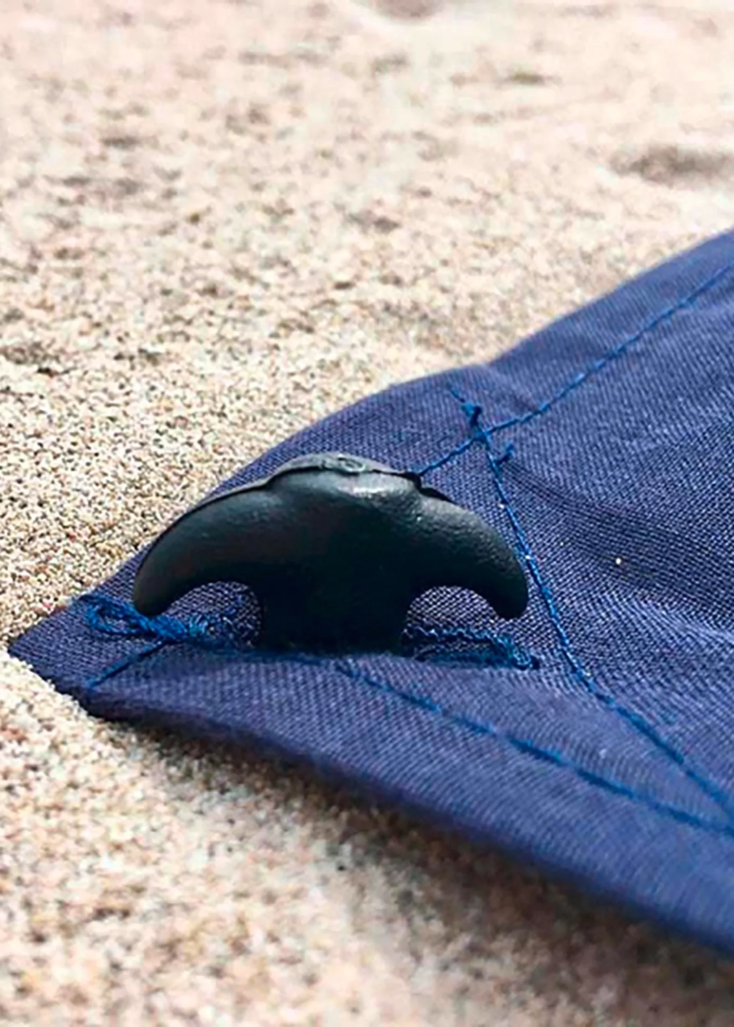 Drap de plage XXL  en voile de coton lger - SAINT JAMES x BABA (Marine)