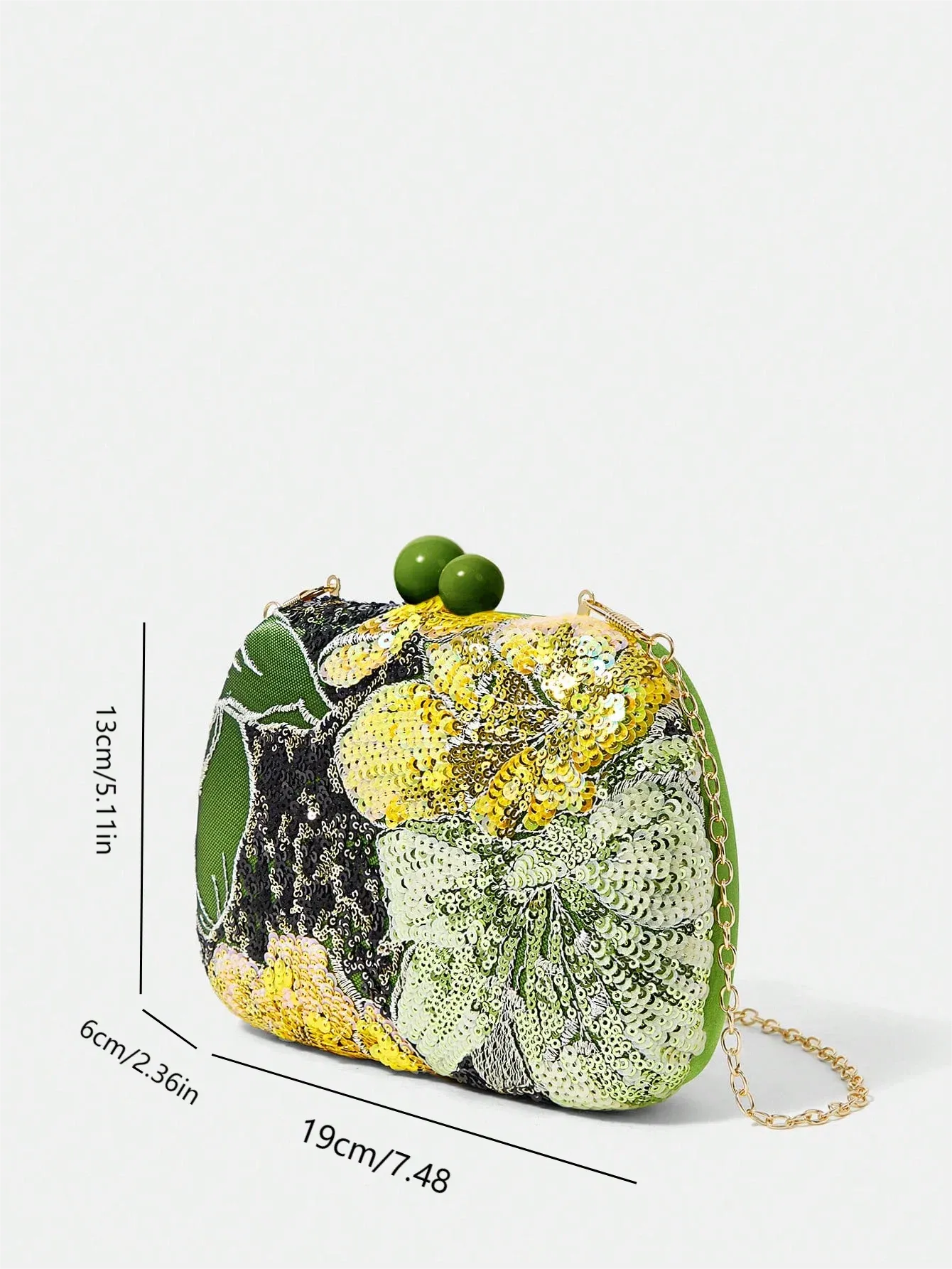 Embroidered pearl detachable bag Anna Kay Co