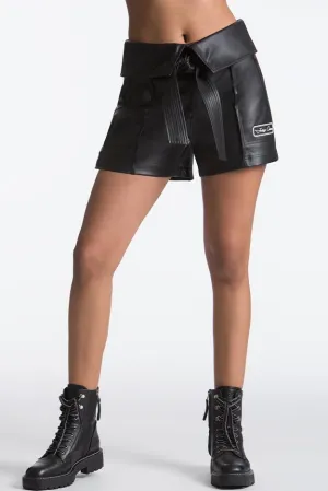 Faux Leather Belted ShortsREJUICED Juicy Couture