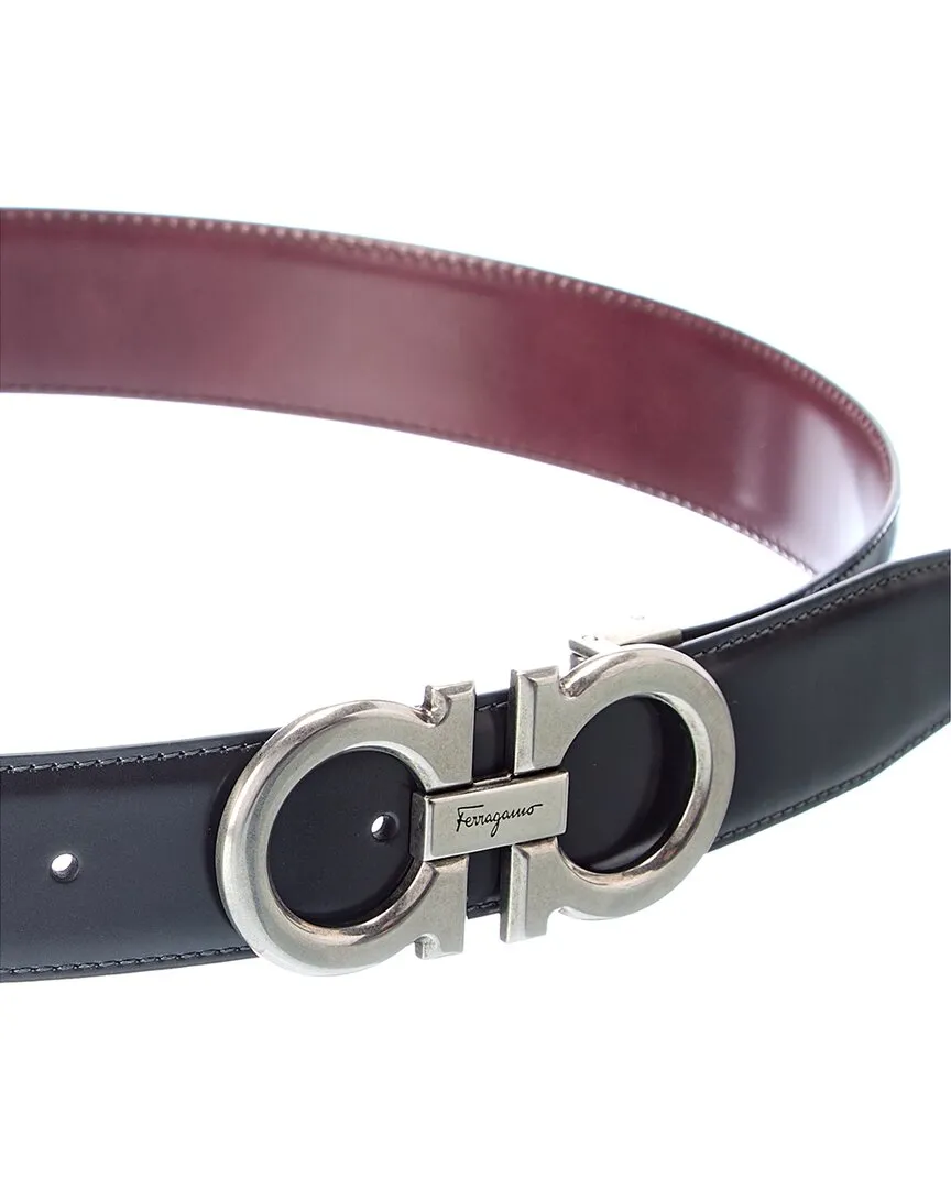 Ferragamo Gancini Reversible & Adjustable Leather Belt