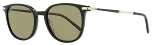Ferragamo Men's Oval Sunglasses SF1015S 001 Black 52mm