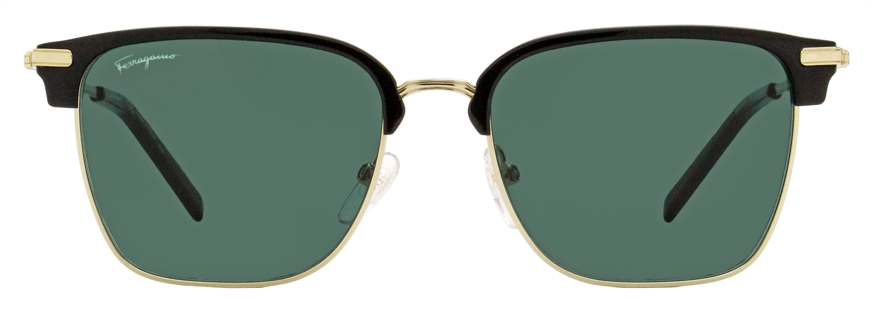 Ferragamo Men's Rectangular Sunglasses SF227S 703 Gold/Black 53mm