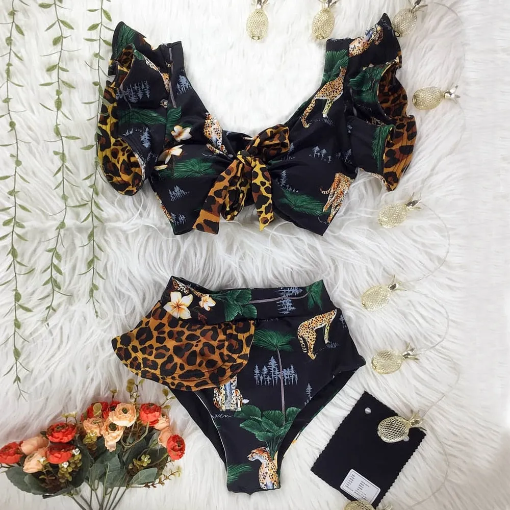 Floral Ruffled Bikini Set Anna Kay Co