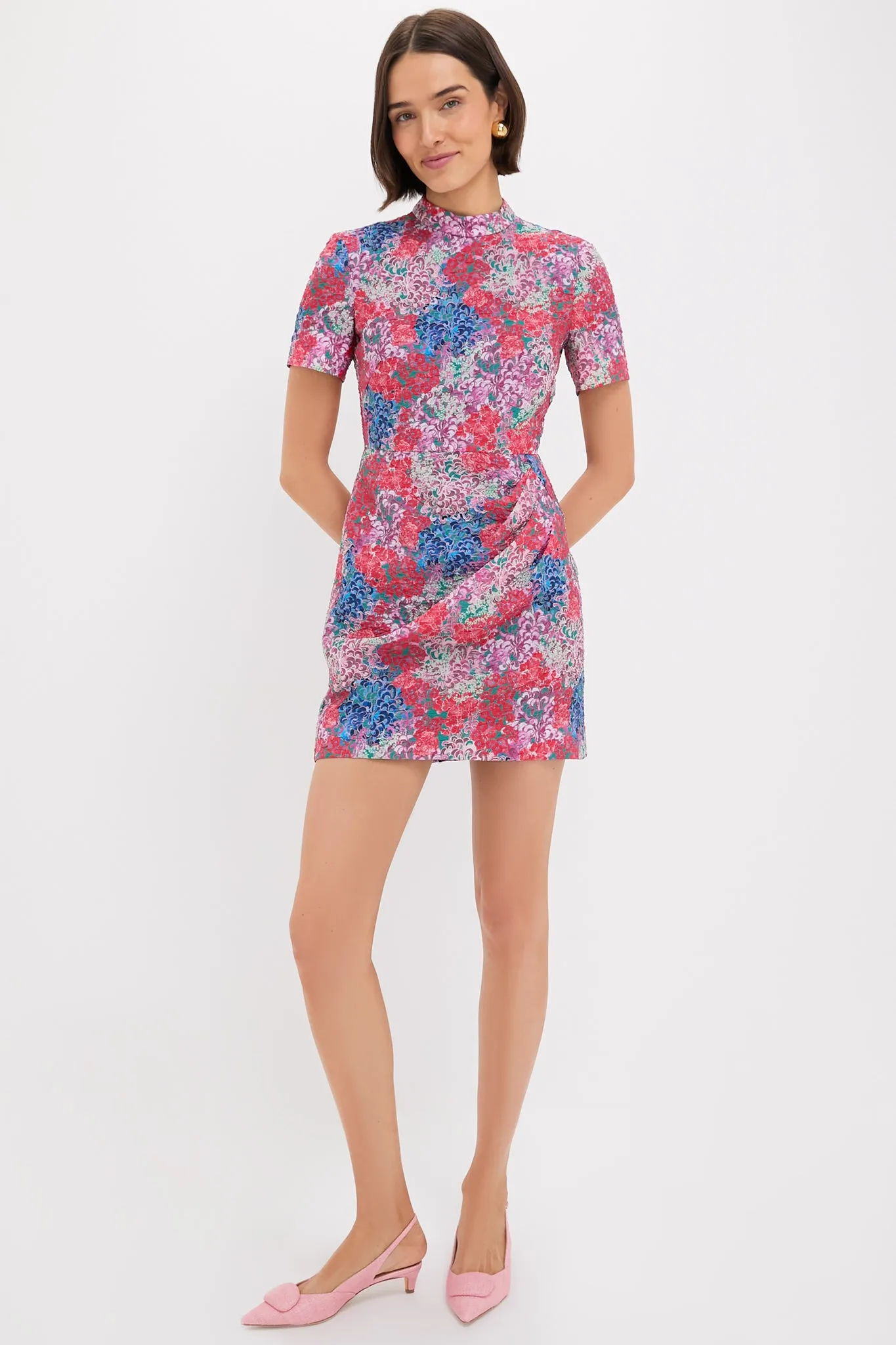 Florentina Sea Draped Mini Dress