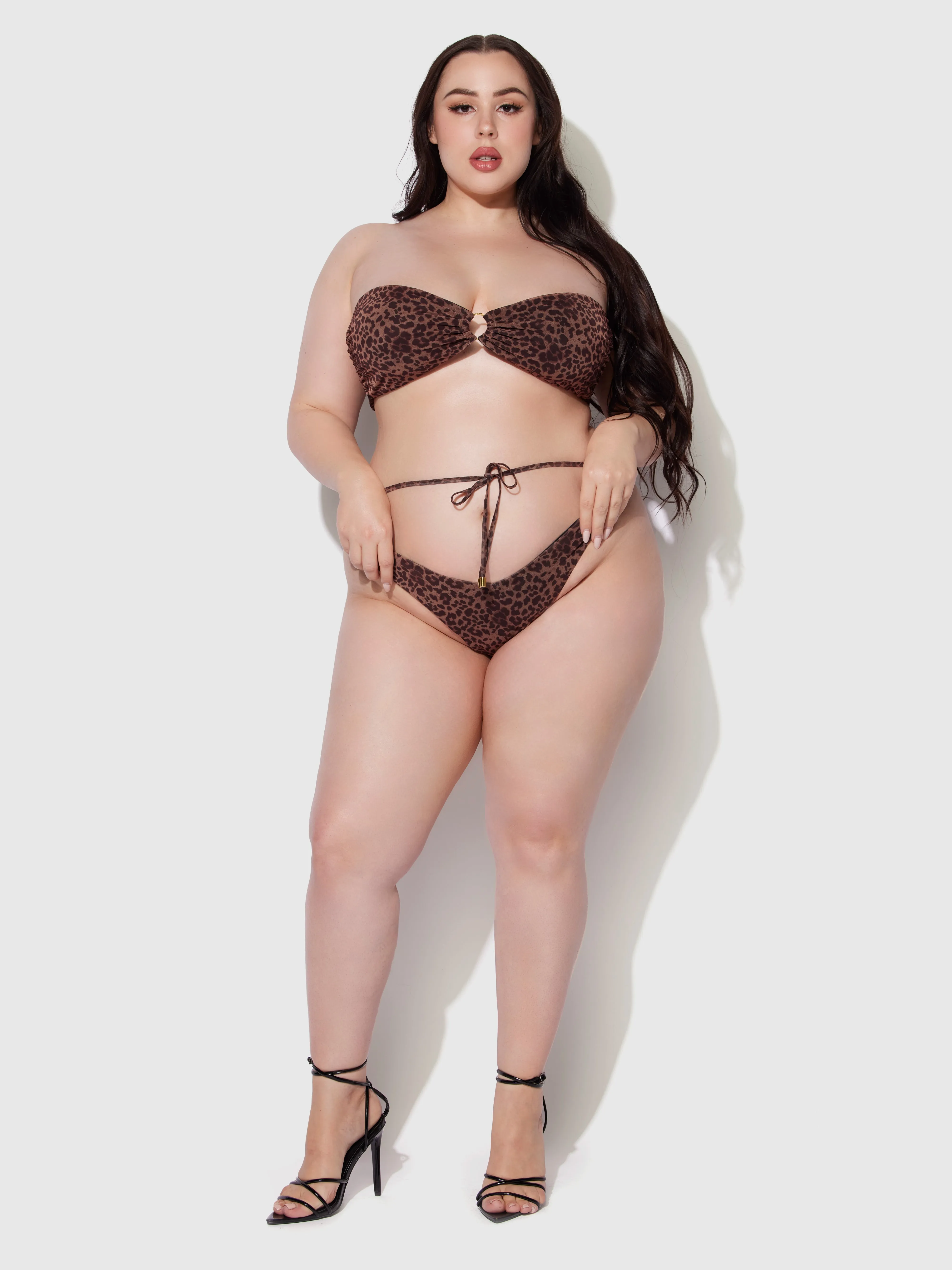 Frederick's Of Hollywood Alanza High-Waist Tie Front Swim Bottom Juicy Couture