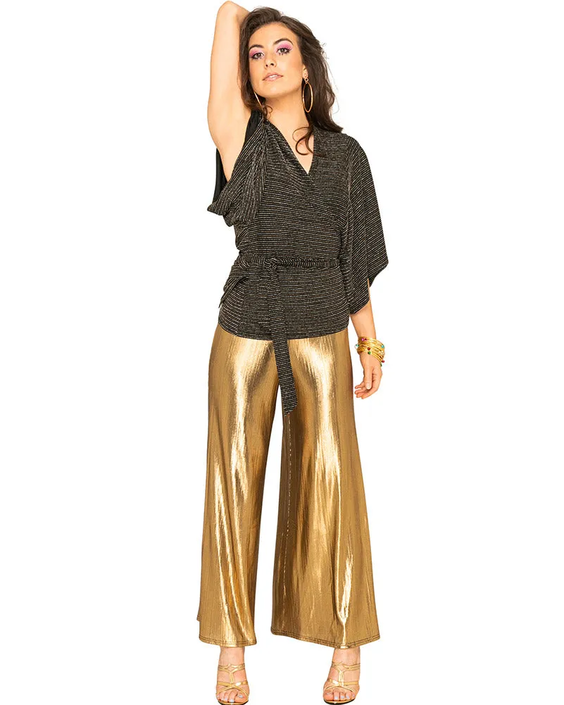 Funky Gold 70s Plus Size Womens Palazzo Pants