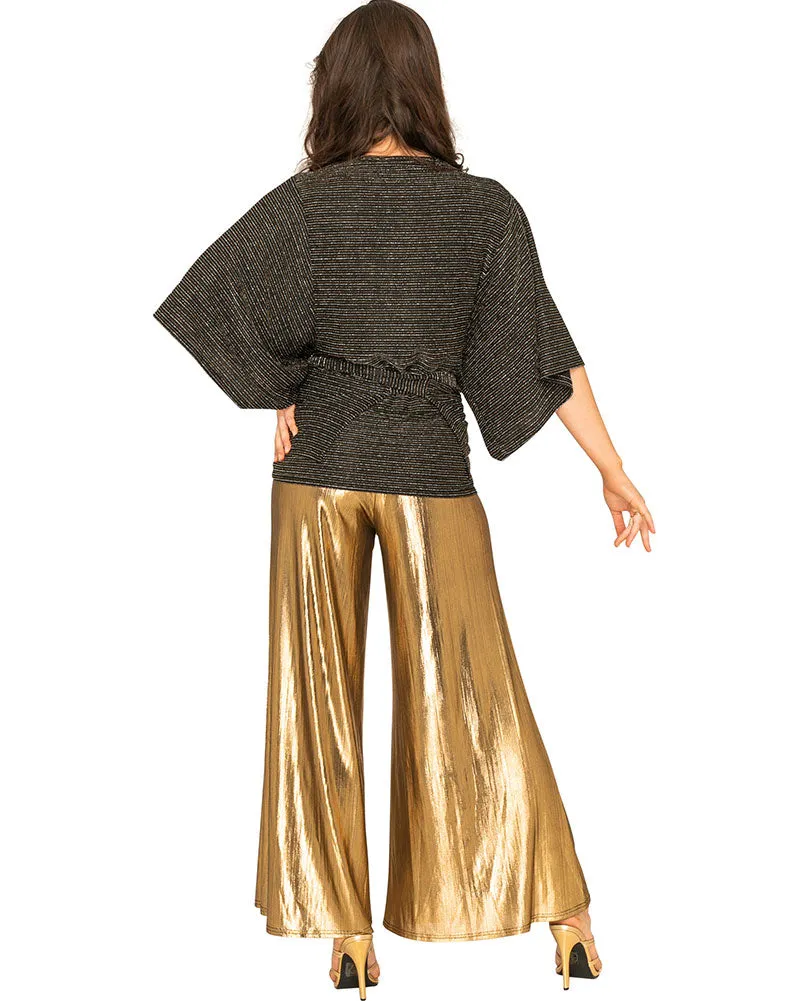 Funky Gold 70s Plus Size Womens Palazzo Pants
