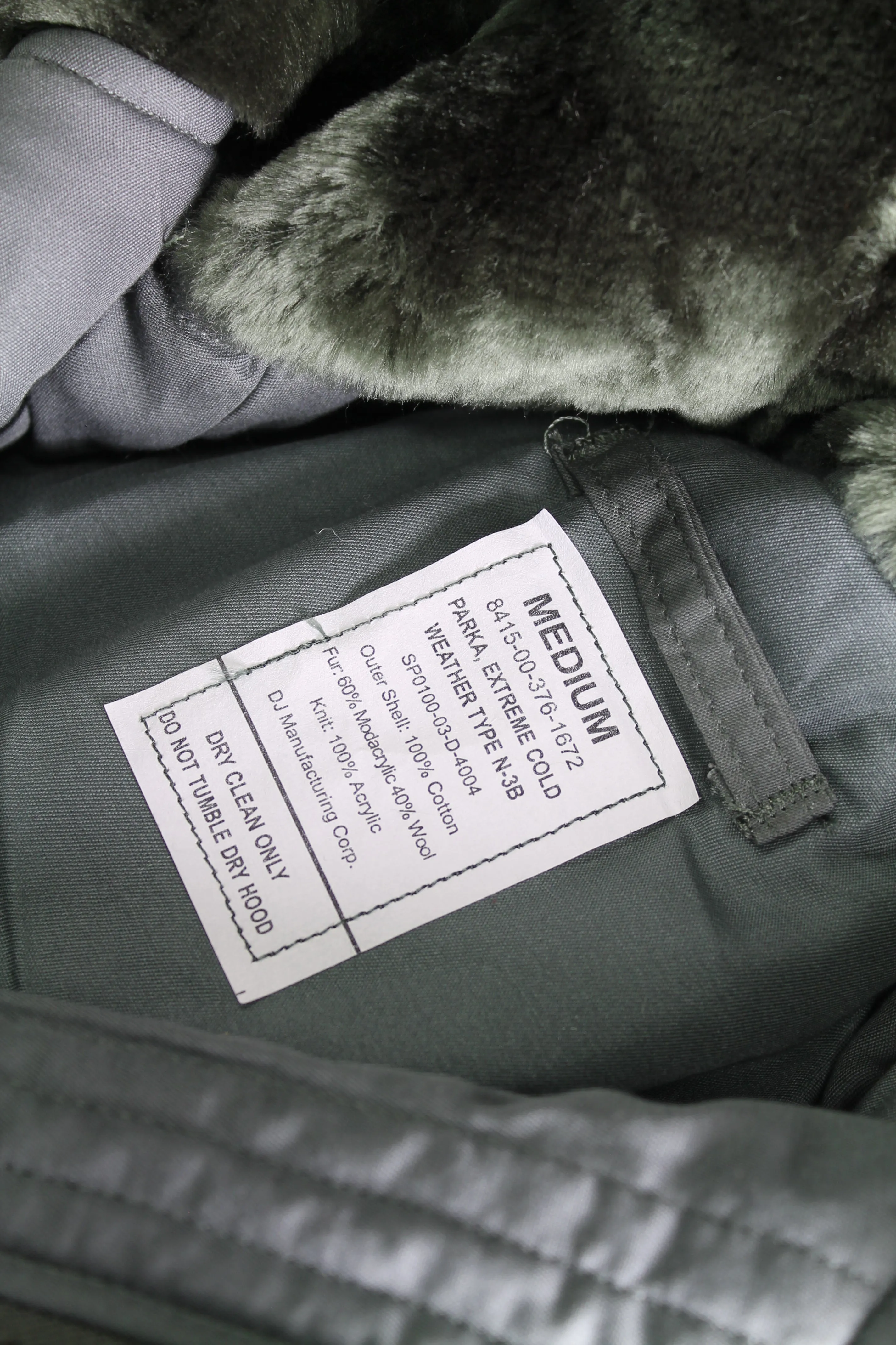 GENUINE USAF N3B CANVAS PARKA Silvermans