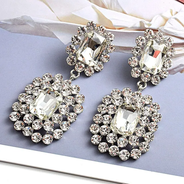 Geometric Long Drop Earrings Anna Kay Co