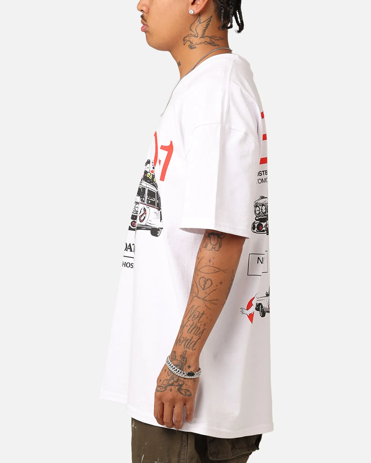 Goat Crew X Ghostbusters Ecto-1 Heavyweight T-Shirt White