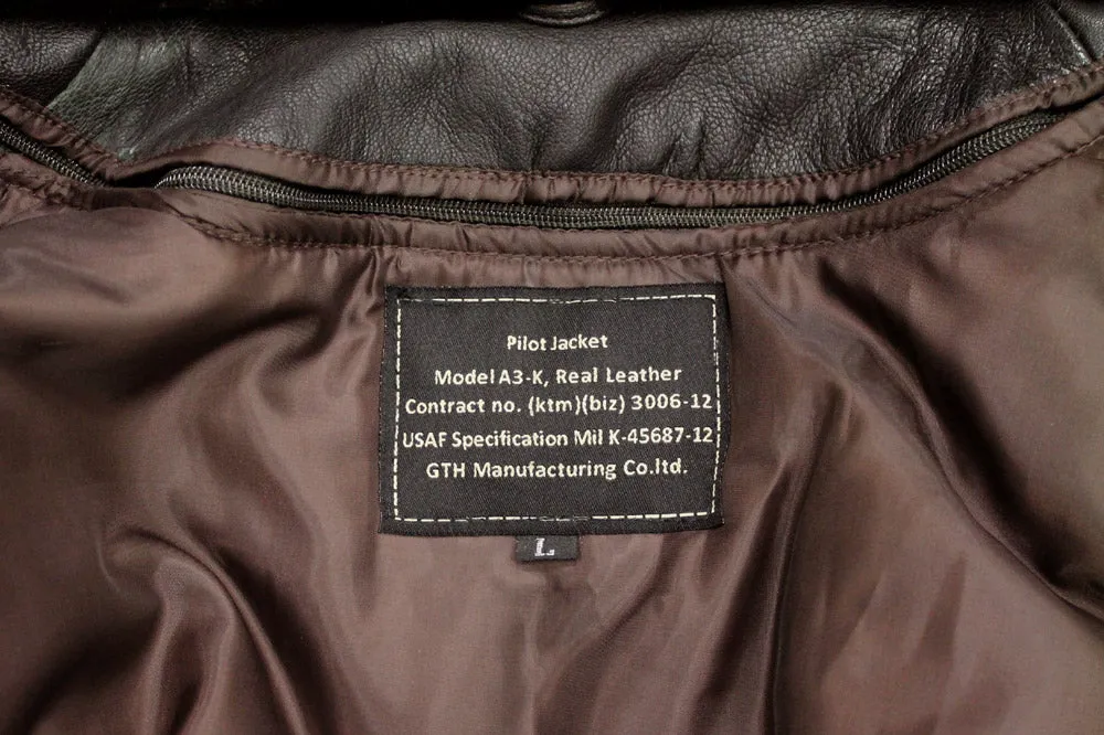GTH A3-K BROWN LEATHER JACKET Silvermans