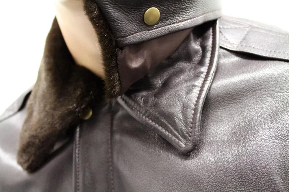 GTH A3-K BROWN LEATHER JACKET Silvermans