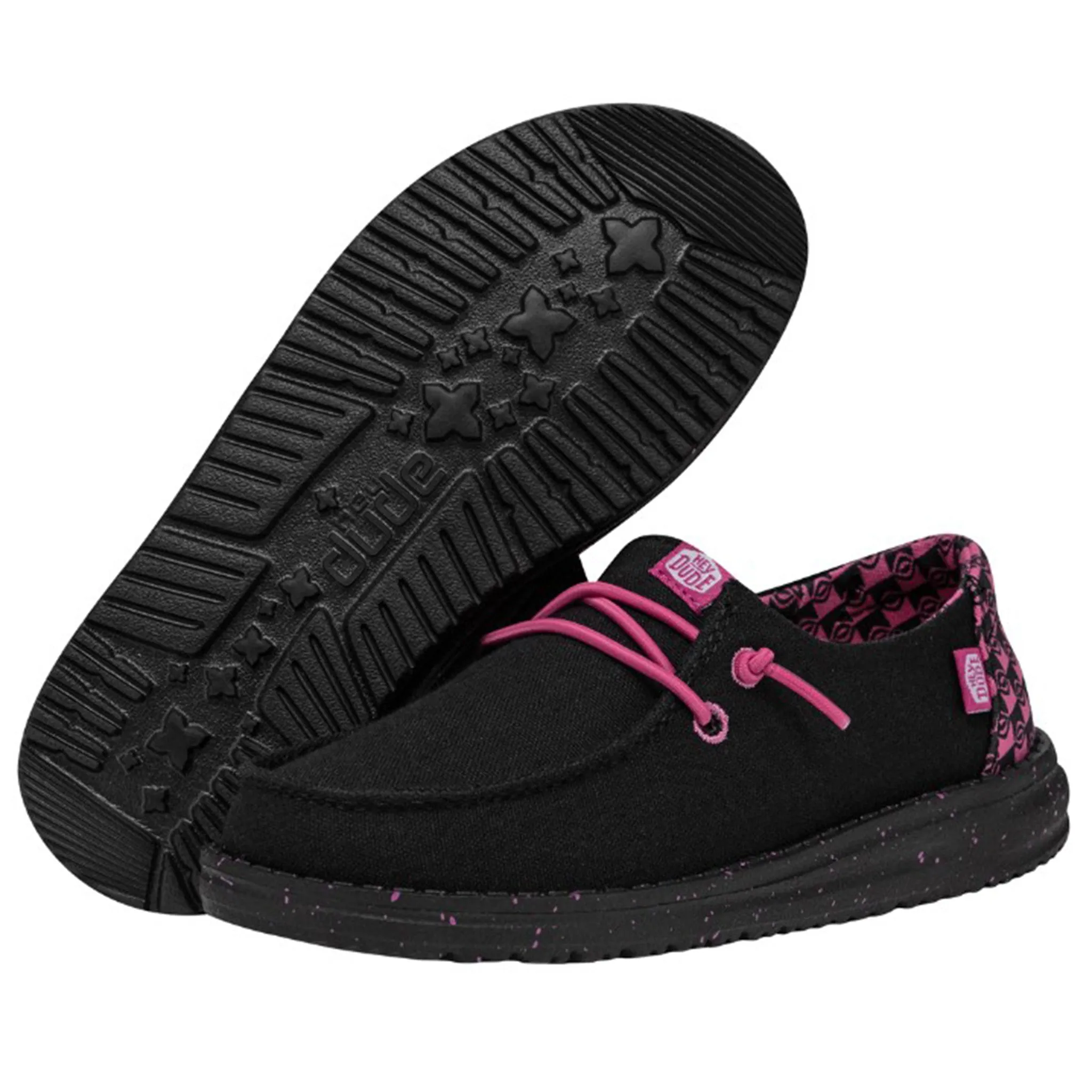 Hey Dude Youth Wendy Batik Geo Black/Pink