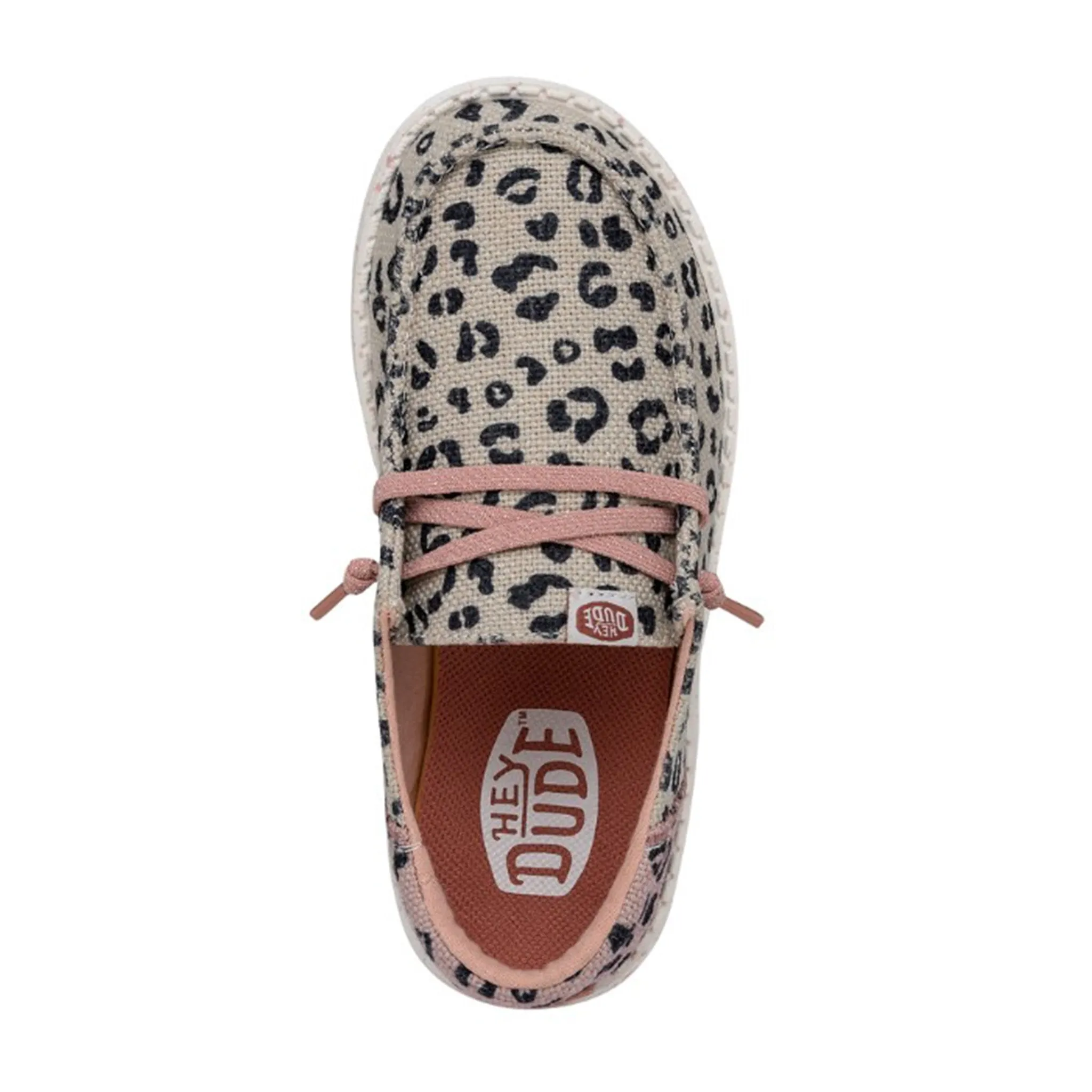 Hey Dude Youth Wendy Funk Leopard Cream/Pink
