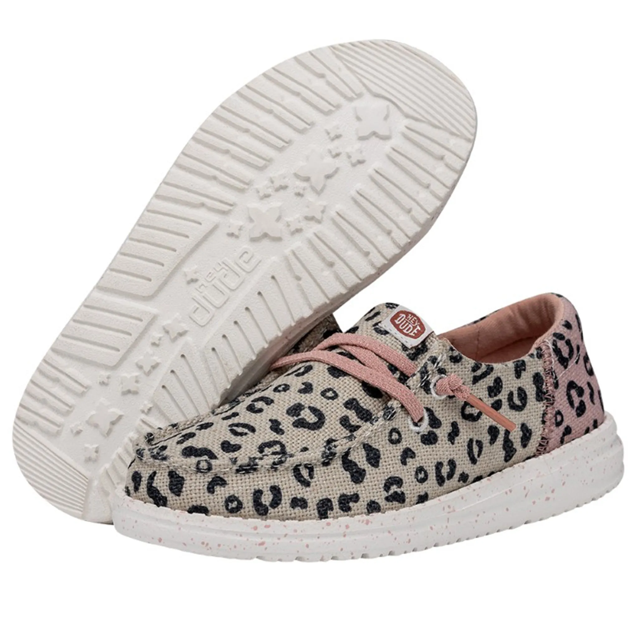 Hey Dude Youth Wendy Funk Leopard Cream/Pink