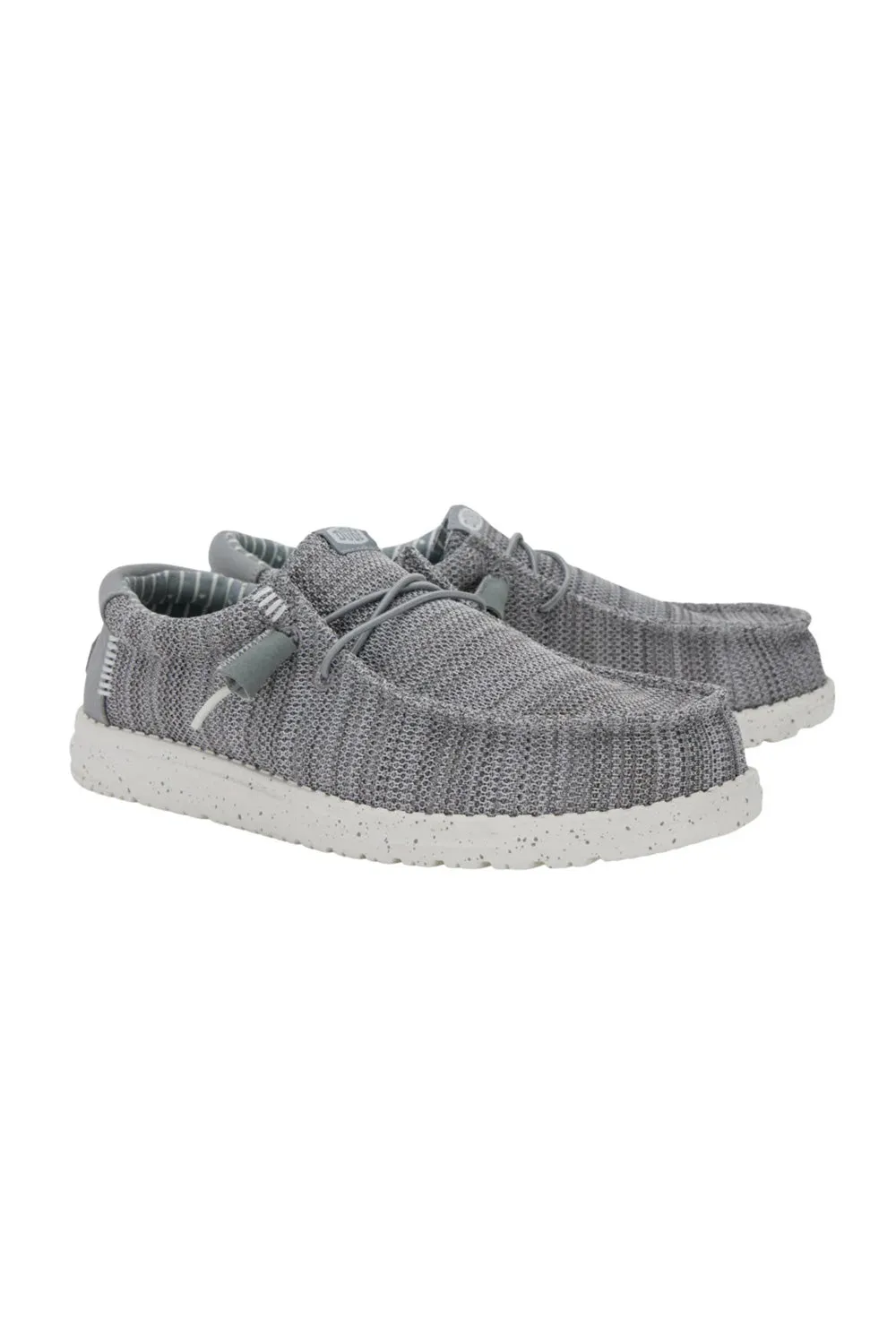 HEYDUDE Men’s Wally Stretch Sox Shoes in Grey | 41898-030