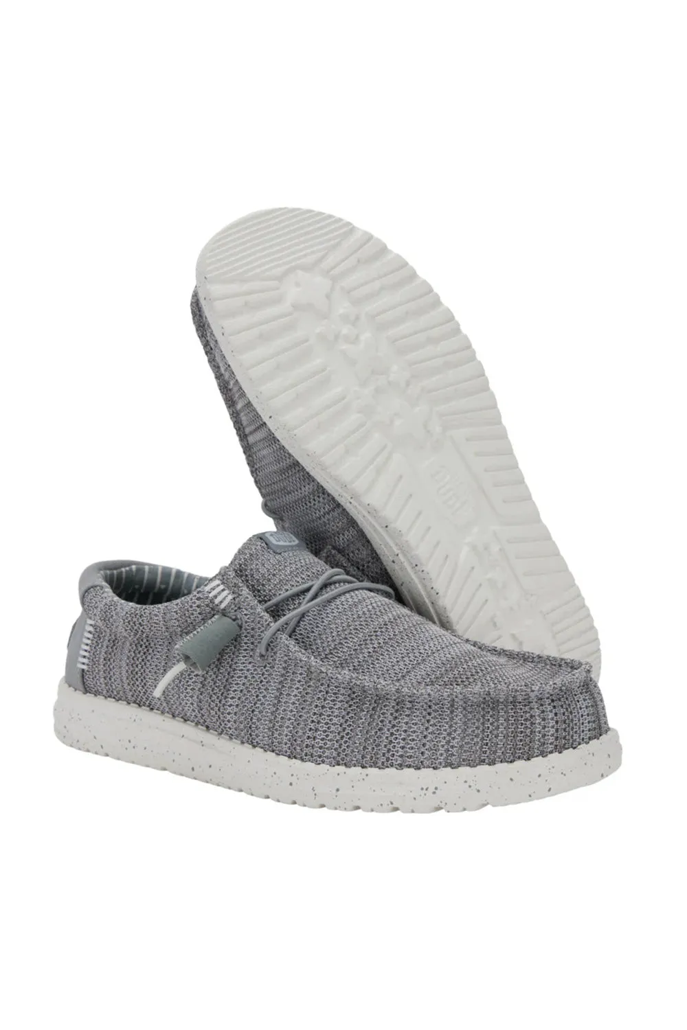 HEYDUDE Men’s Wally Stretch Sox Shoes in Grey | 41898-030