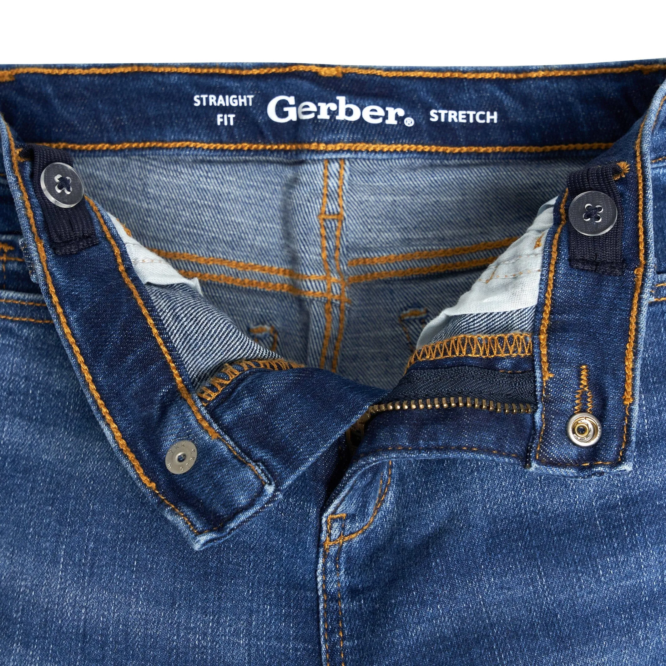 Infant and Toddler Neutral Blue Straight Fit Denim Jeans Gerber Childrenswea