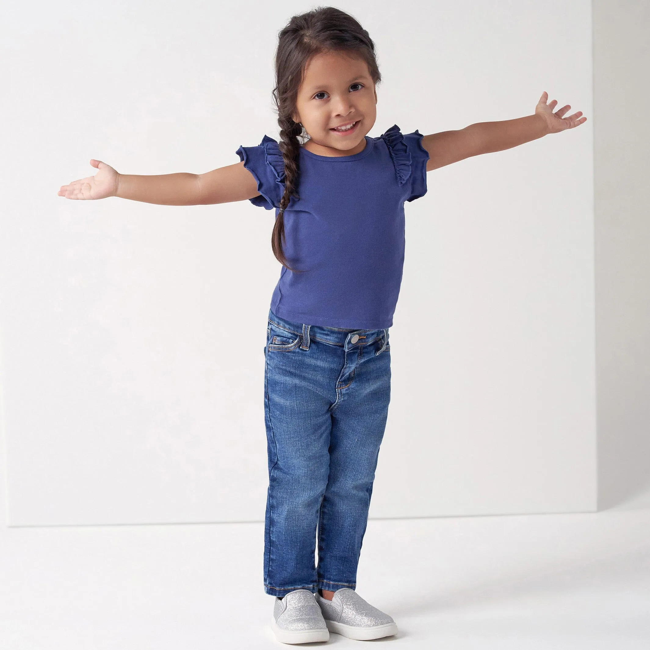 Infant and Toddler Neutral Blue Straight Fit Denim Jeans Gerber Childrenswea