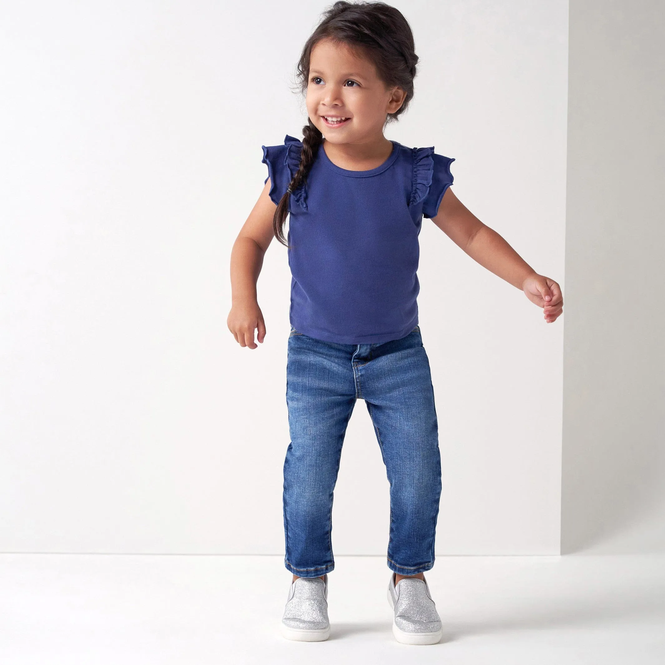 Infant and Toddler Neutral Blue Straight Fit Denim Jeans Gerber Childrenswea