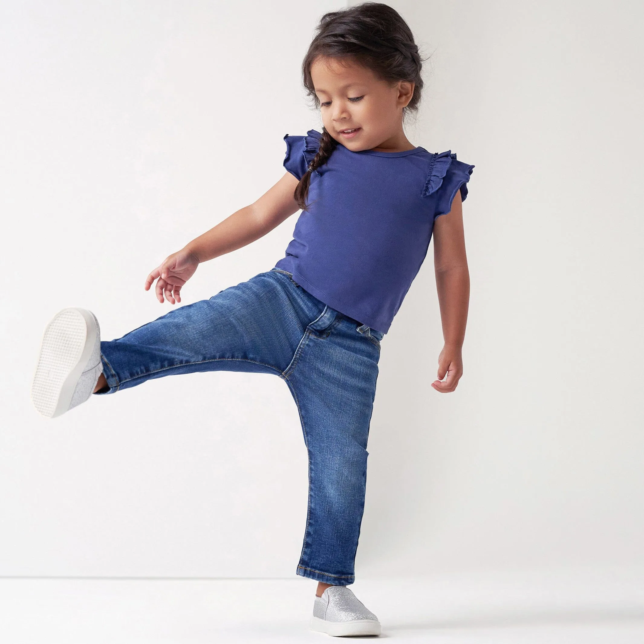 Infant and Toddler Neutral Blue Straight Fit Denim Jeans Gerber Childrenswea
