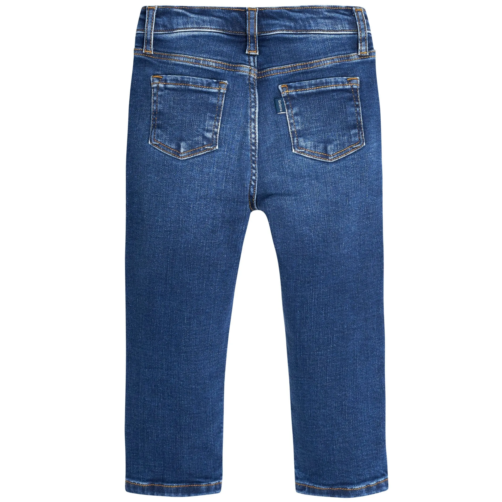Infant and Toddler Neutral Blue Straight Fit Denim Jeans Gerber Childrenswea