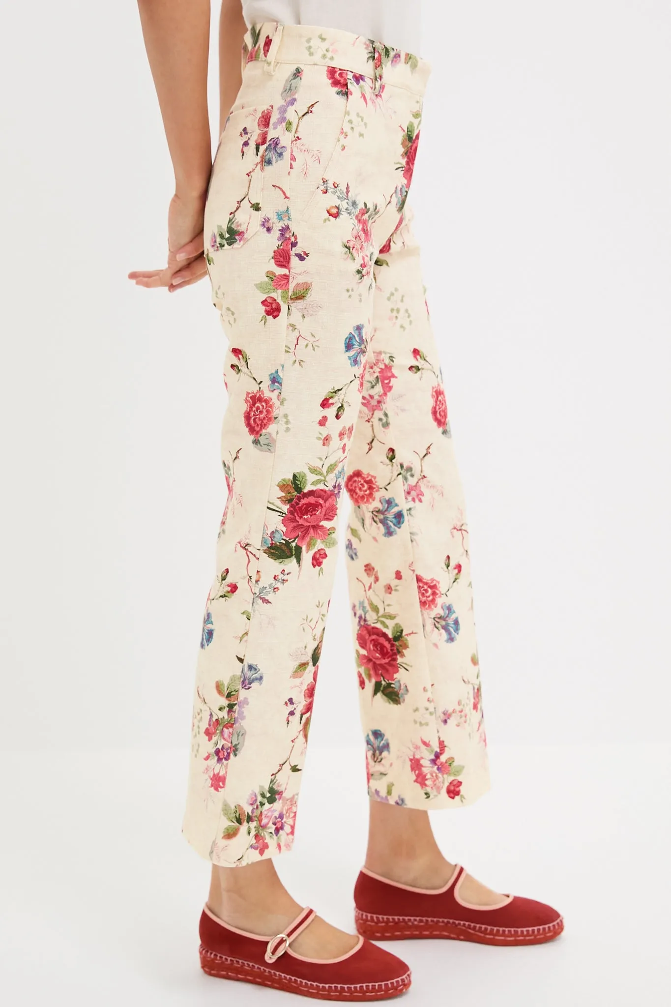 Ivory Flower Cadmio Trousers
