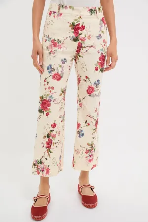 Ivory Flower Cadmio Trousers