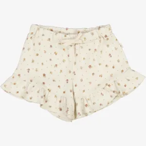 Jersey Shorts Deva - chalk flowers Wheat