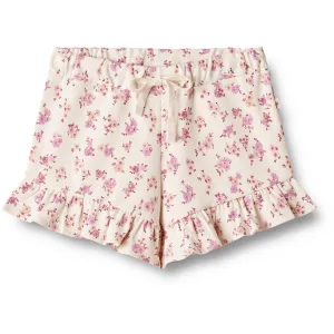 Jersey Shorts Deva - shell flowers Wheat