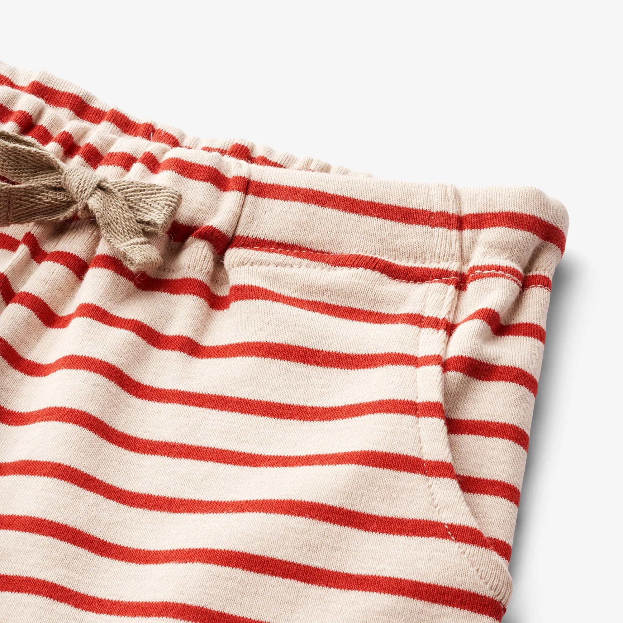 Jersey Shorts Kalle - red stripe Wheat