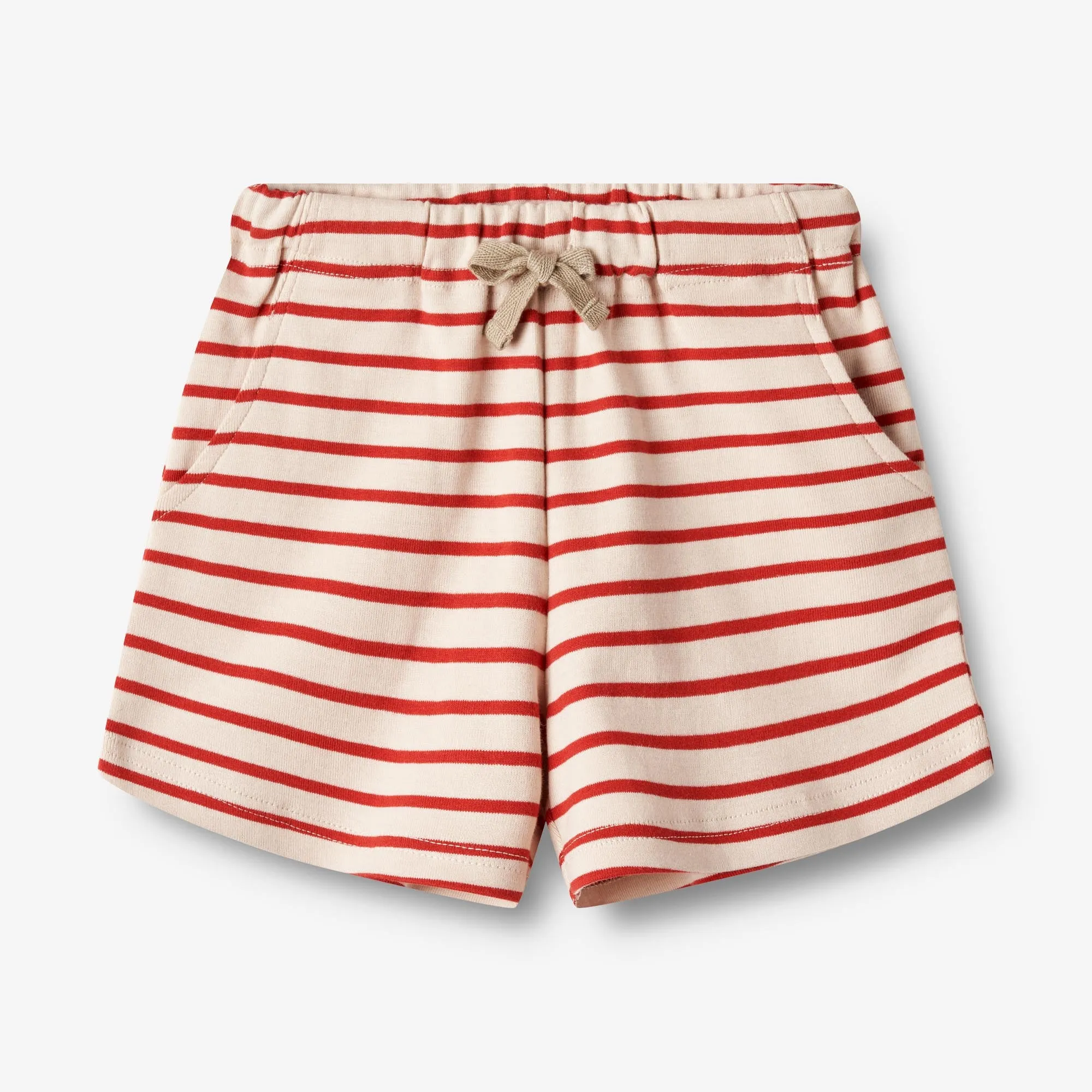 Jersey Shorts Kalle - red stripe Wheat
