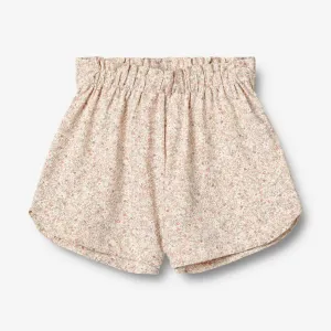 Jersey Shorts Karen - cream flower meadow Wheat