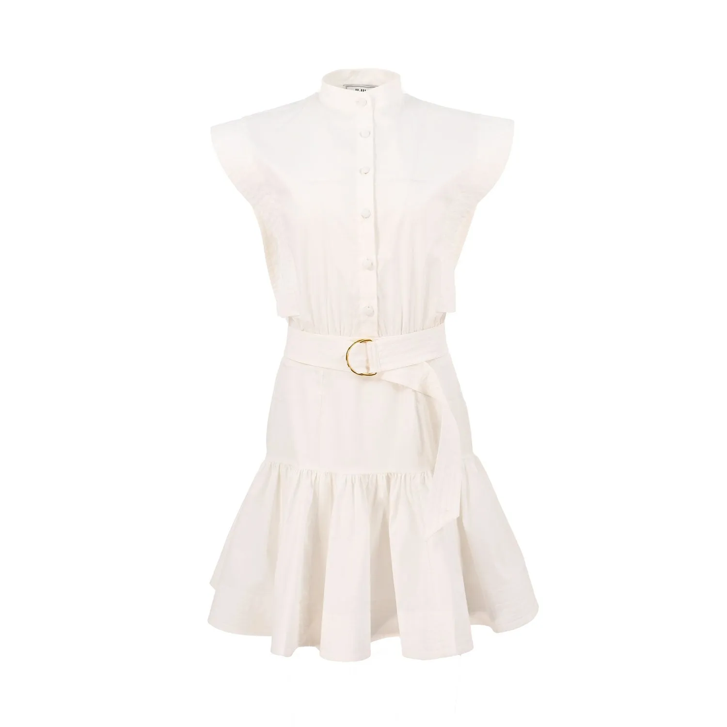 Jijil Women's Cotton White Midi Dress