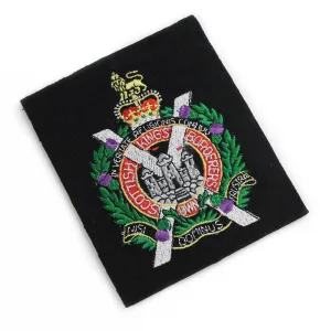 KINGS OWN SCOTTISH BORDERERS CLOTH BLAZER BADGE Silvermans