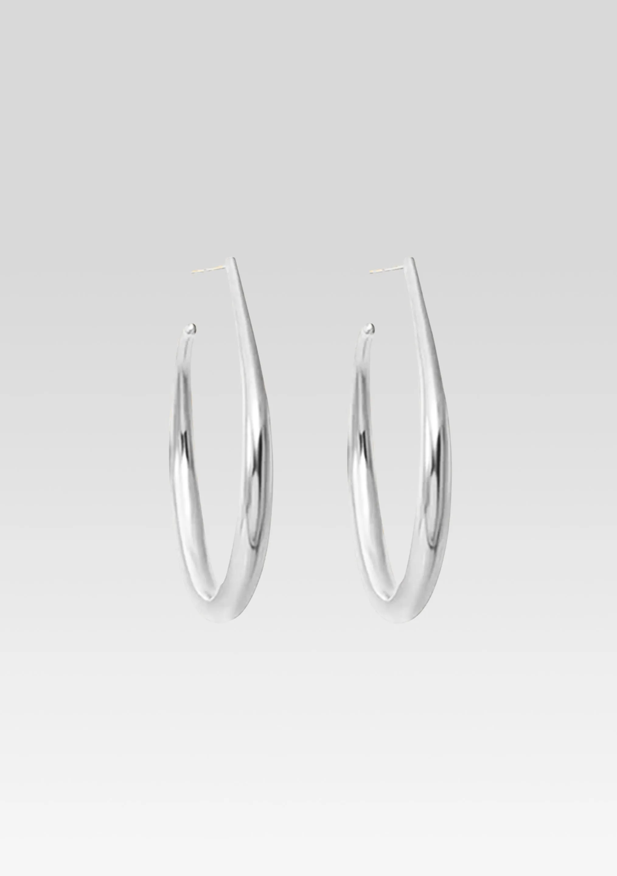 Large Moon Hoop Earrings