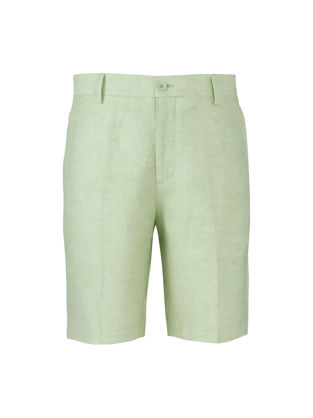 Linen Chambray Twill Flat Front Shorts - Apricot