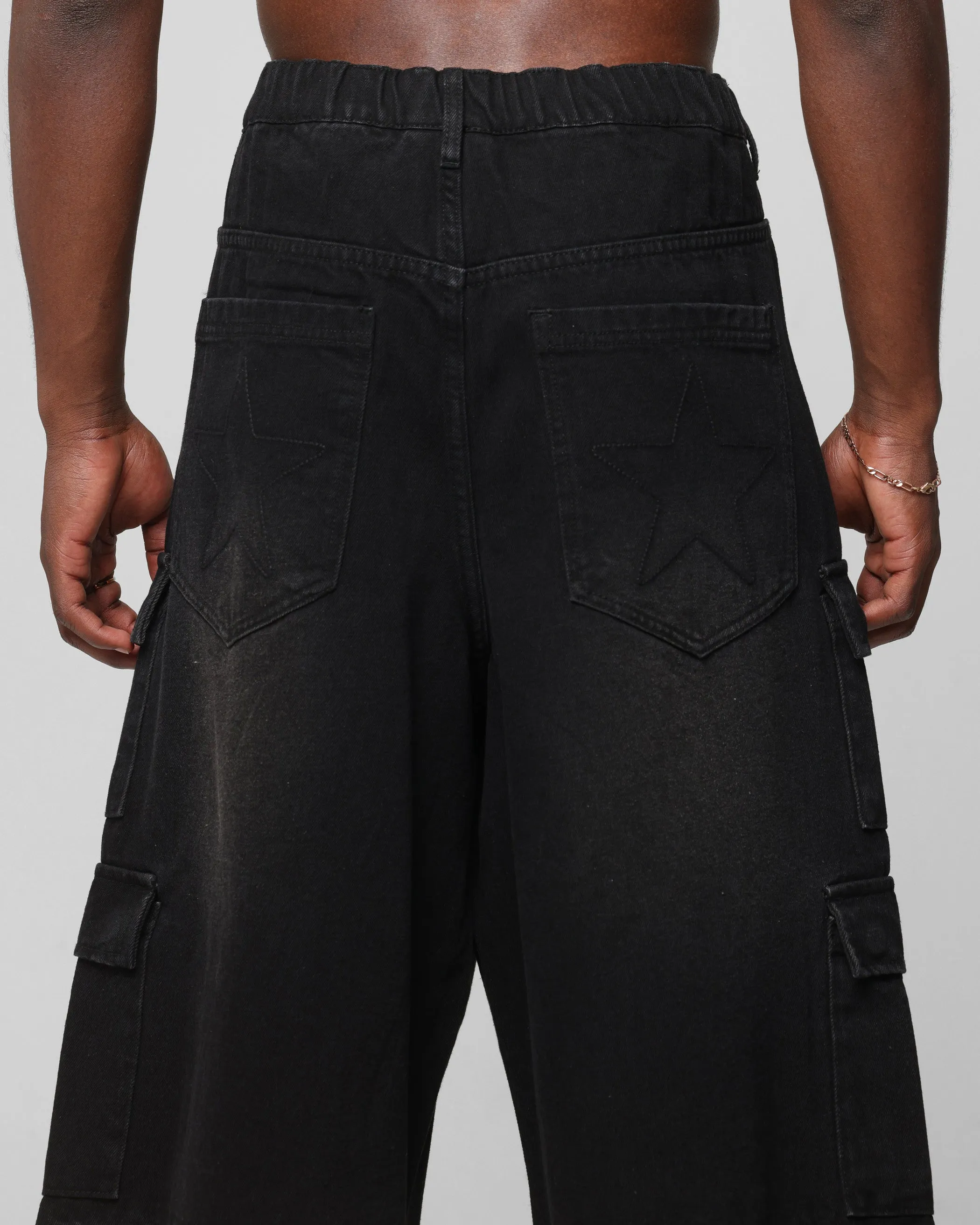 Loiter 3 Quarter Pants Washed Black