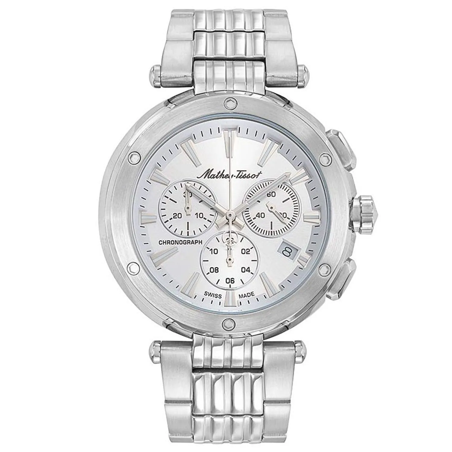 Mathey Tissot Men's Neptune Chrono Black Dial Watch