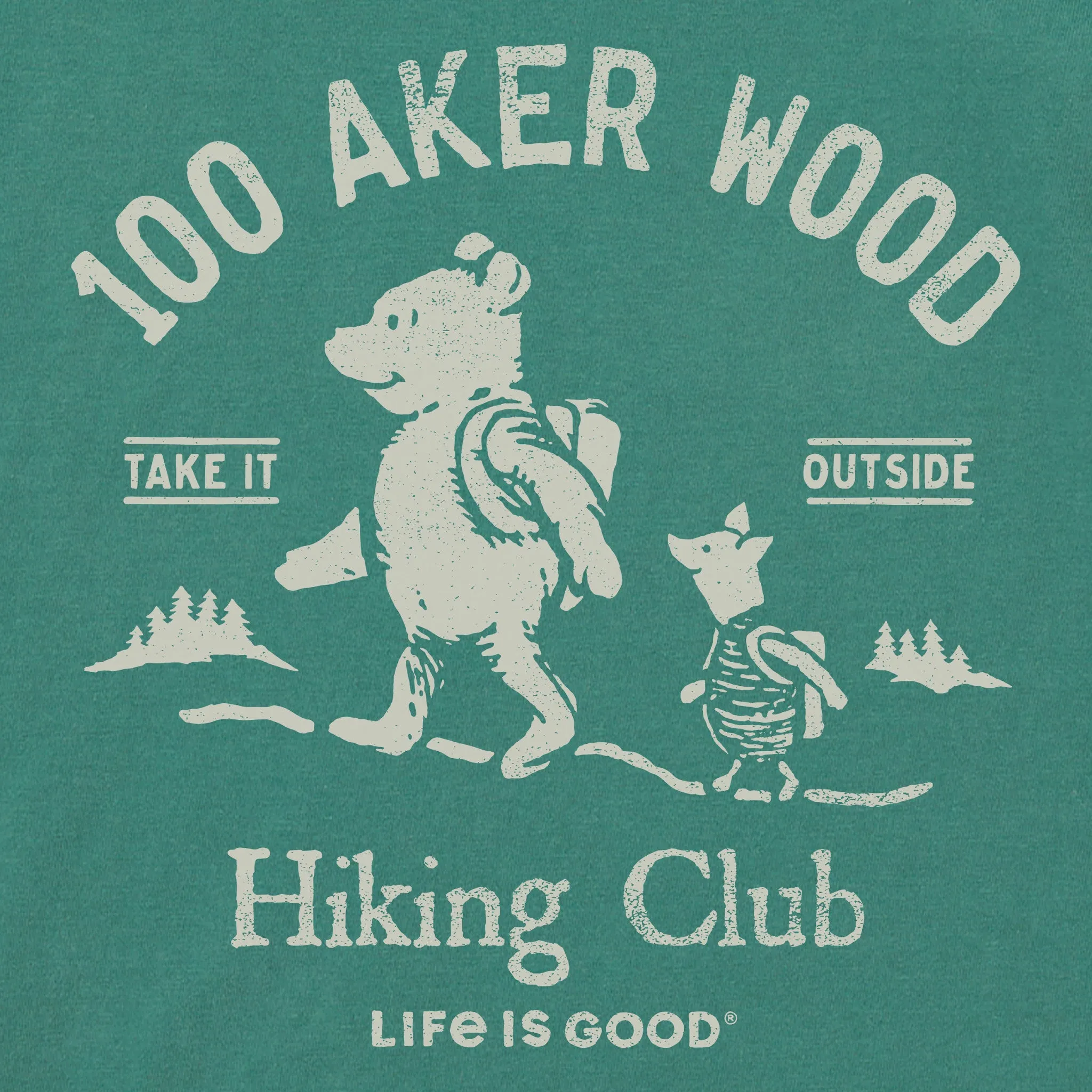Men's 100 Aker Hiking Club Short Sleeve Crusher Tee Life is Good