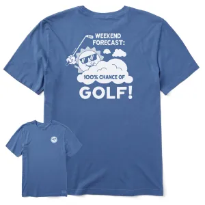Men's 100% Chance of Golf Short Sleeve Tee Life is Good