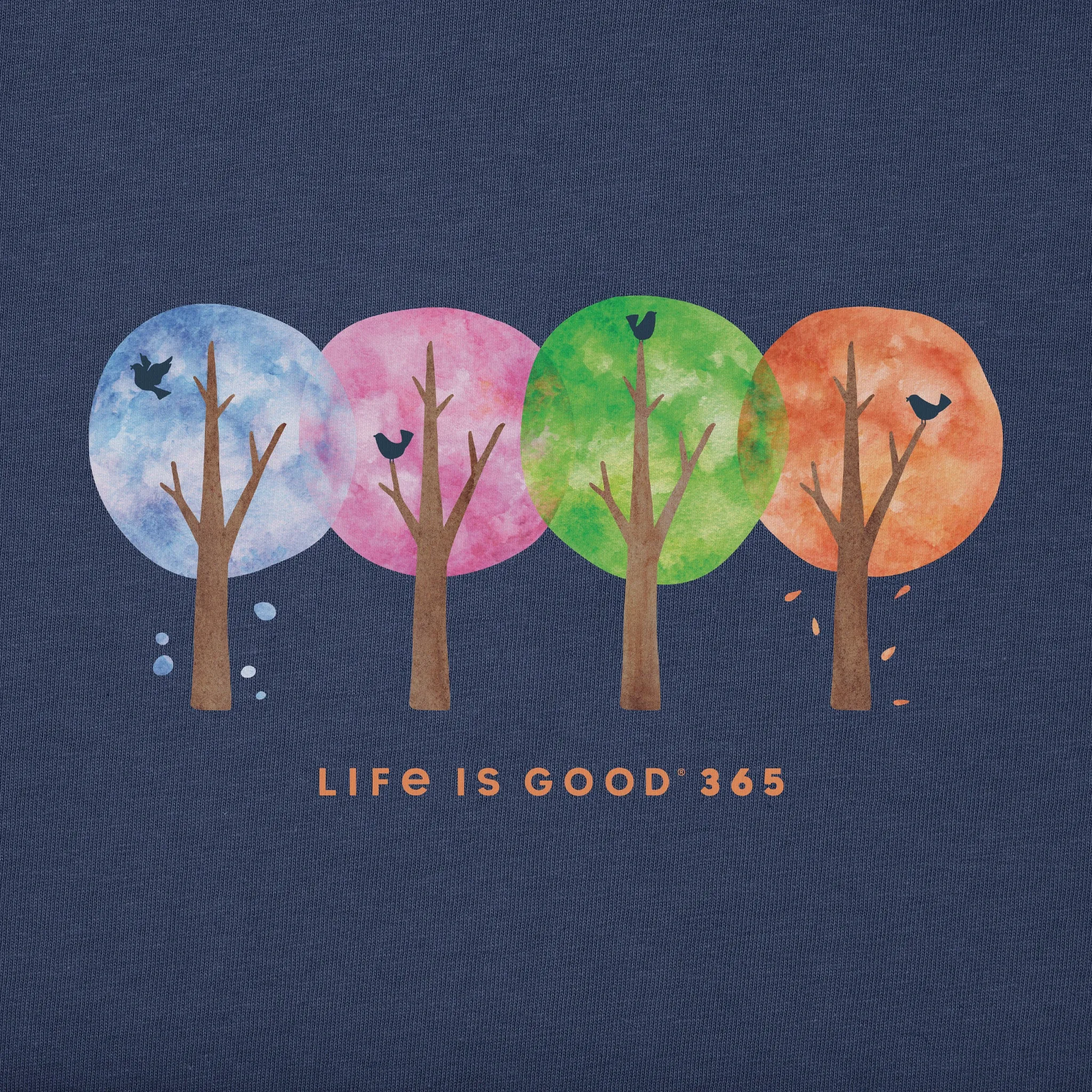 Men's 4 Season Trees Short Sleeve Crusher Tee Life is Good